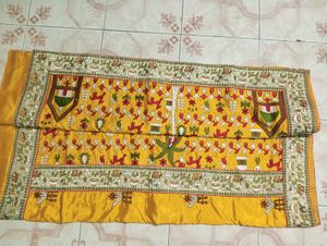 Yellow Embroidered Saree