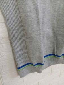 Zara Knit Vest - Gray w/ Stripes