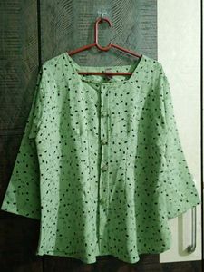 Green Printed Top