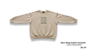 Beige Graphic Print Sweatshirt