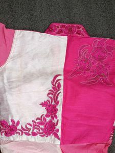 Pink N White Gown