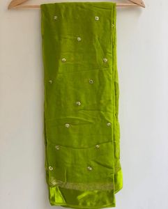 Lime Green Saree