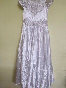 Elegant white gown🤍 beautifully stitched