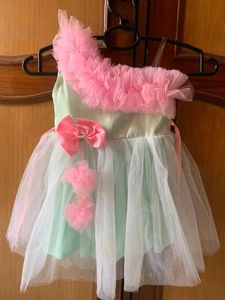 Pastel Pink & Green Tulle Dress
