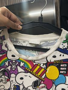 white t-shirt  cartoon print