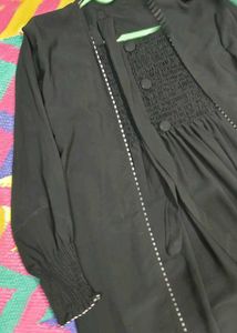 Elegant Black Abhaya Burqa