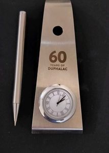 Table Pen Stand With Watch