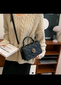 Imported Black Leather Sling Bag