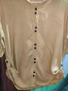 Yellow Button-Down Top