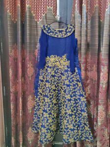Blue & Gold Embellished Dress