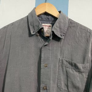 Wrangler grey cotton Shirt