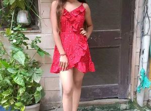 Fabrange heart print mini cami dress