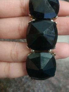 Black Beaded Stretch Bracelet