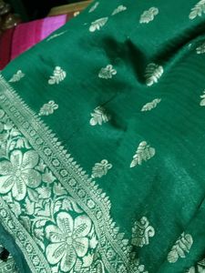 Elegant Green Banarasi Saree