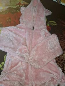 Pink Fuzzy Bear Hoodie
