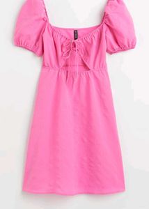 H&M Puff Sleeve Pink Dress