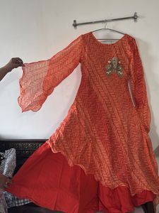 Orange Embroidered ethic dress
