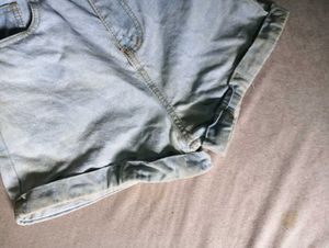 Light Blue Denim Shorts