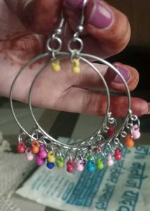 Silver Jhumka Earrings