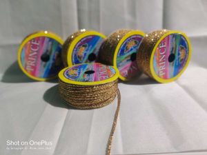 5 Roll Golden Shine Dori For Blouse &amp; Dresses