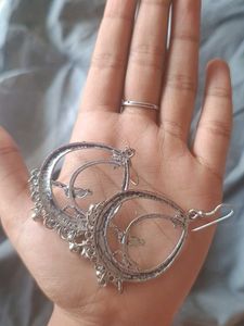 Bird Charm Hoop Earrings