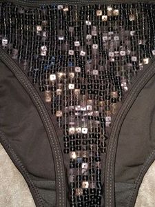 Black Sequin Bikini Bottom