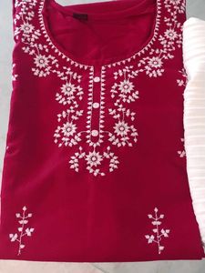 Embroidered Kurta With Plazzo