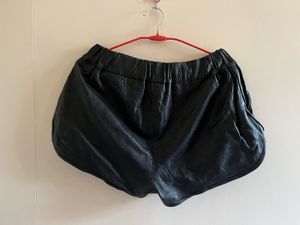 Short Black Faux Leather
