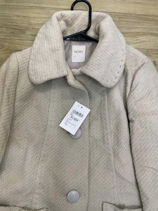 Cream Wool Blend Coat - Bust Upto 36