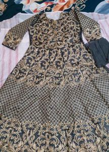 Elegant Embroidered Anarkali Suit