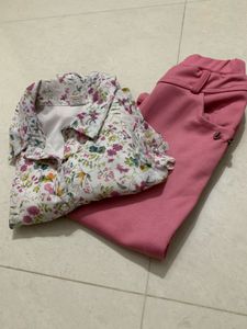 Floral Top &amp; Pink Pants Set