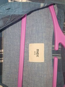 MAX Blue Plaid Flannel Shirt