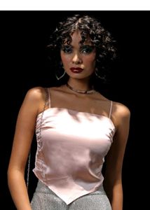 Pink Satin Cami Top