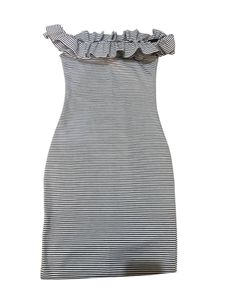 Striped Off-the-Shoulder Dress