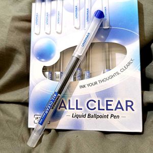 UNOMAX All Clear Ballpoint Pens pack of 7