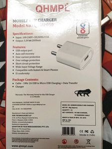Mobile Charger With Micro USB Cable