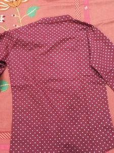 Maroon Printed Shirt