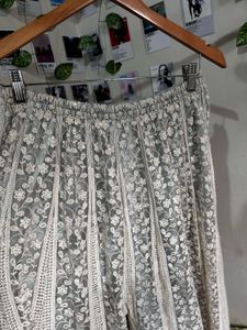 Grey Embroidered Party Wear Set