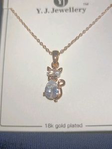 Anti Tarnish 18k Gold Plated Cute Cat Pendants