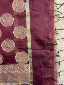 Burgundy &amp; Gold Duppata
