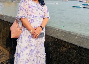 Floral Print Maxi Dress(XXL)