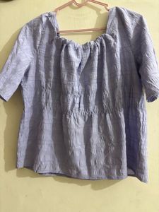 lavender peplum top