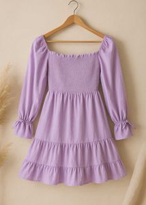 Tiered Long Sleeve Dress