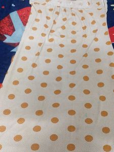 Cream Colour Polka Dots Nighty 🌉🌉