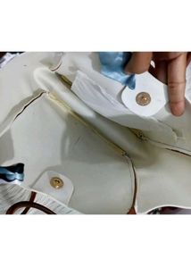 Stylish Cream Tote Bag with Scarf