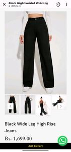 OffDuty wide leg black jeans  . Never worn ❤ .Waist size : 24/26