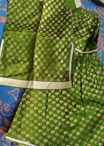 Handmade Chanderi Silk Gharara Set For Kids