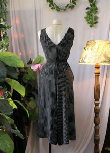Striped Midi Jumpsuit