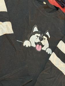 Dog Graphic Black T-shirt