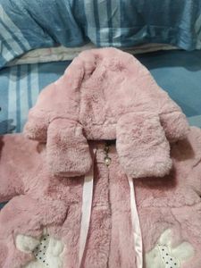 Adorable Pink Bunny Ears Coat for kids